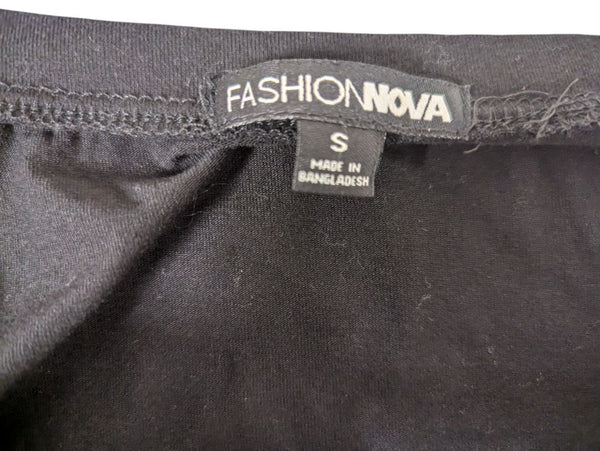 Black Fashion Nova Women's Crop Top (S)