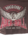 Brown Fashion Nova Wild and Free Rock Cropped Tee (S)