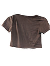Brown Fashion Nova Wild and Free Rock Cropped Tee (S)