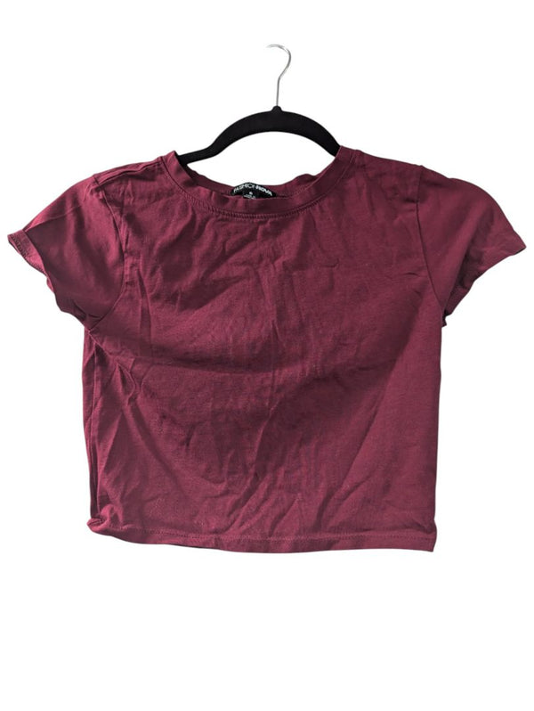 Burgundy Women's Fashion Nova Crop Top (S)