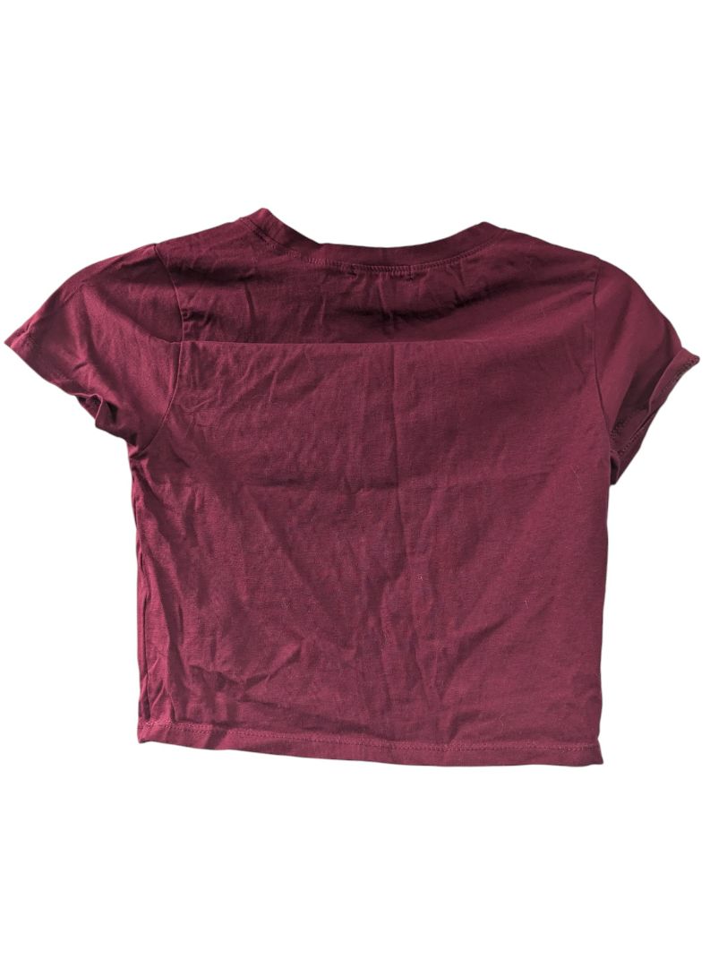 Burgundy Women's Fashion Nova Crop Top (S)