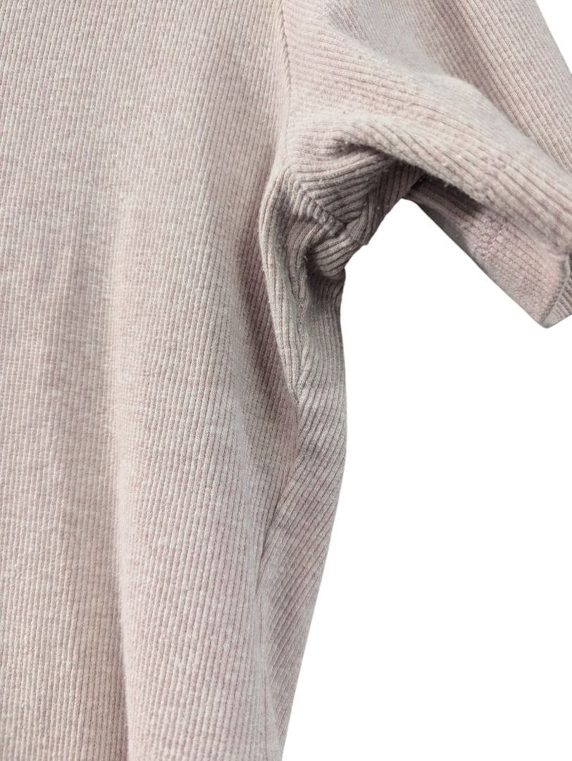 Ribbed Pink Short Sleeve T-Shirt (L) Clothing