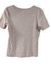 Ribbed Pink Short Sleeve T-Shirt (L) Clothing