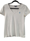 White V-neck T-shirt Ralph Lauren Size L