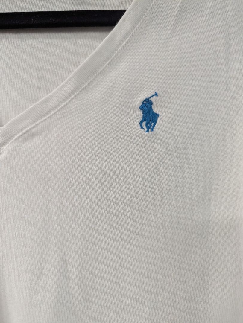 White V-neck T-shirt Ralph Lauren Size L
