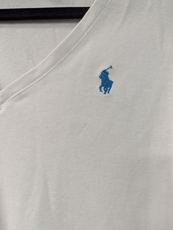 White V-neck T-shirt Ralph Lauren Size L