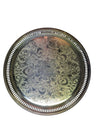 EP Copper Victorian Round Serving Tray