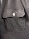 Black Roll Tab Sleeve V-neck Tee Lauren Ralph Size L
