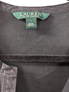 Black Roll Tab Sleeve V-neck Tee Lauren Ralph Size L