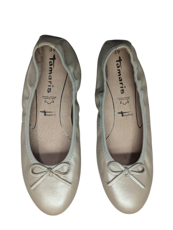 Pearl Colour Ballet Flats Tamaris Size 39