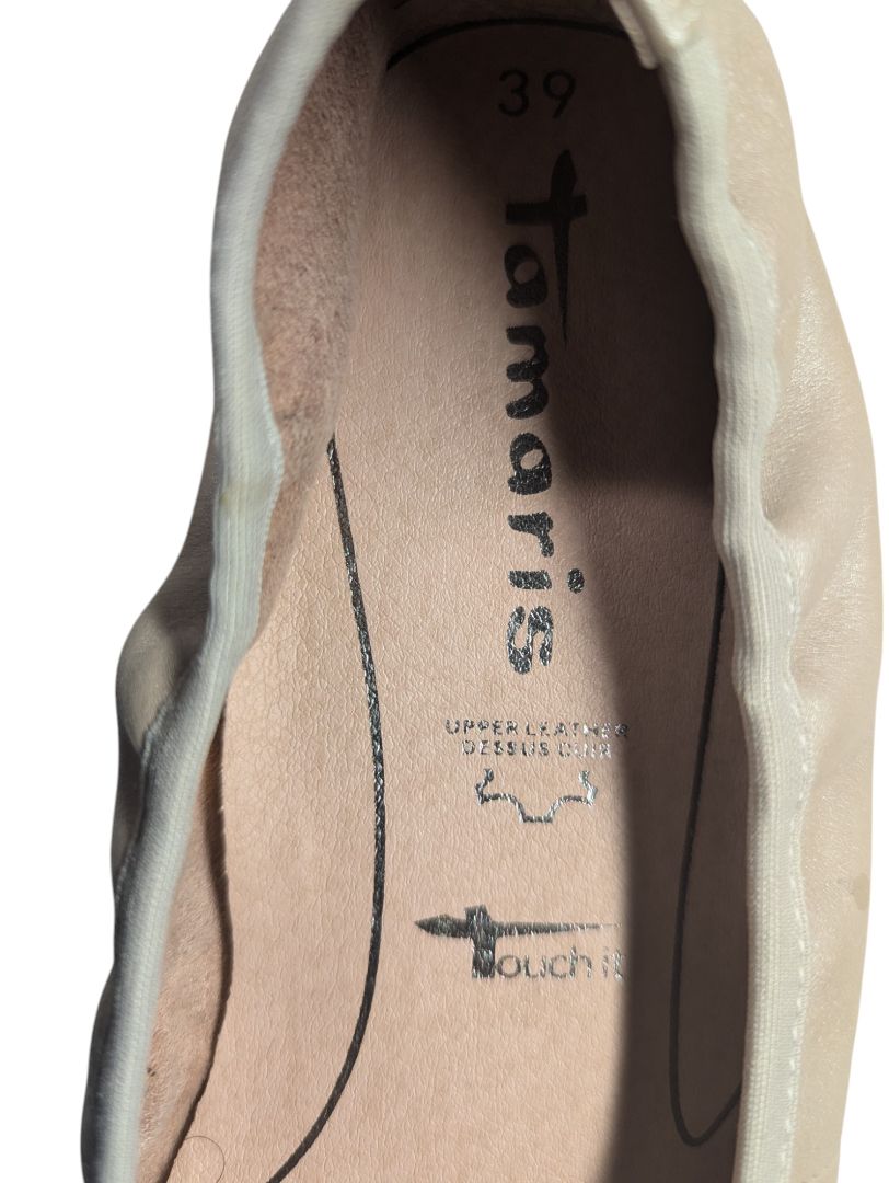 Pearl Colour Ballet Flats Tamaris Size 39