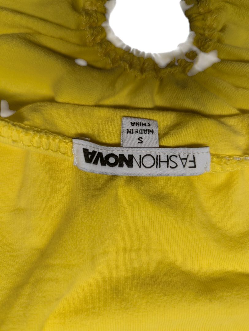 Yello Tube Top Fashion Nova Size S