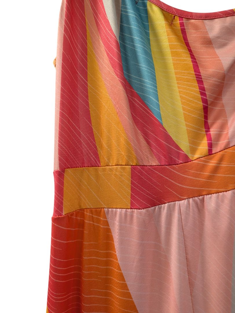 Orange and Red One Shoulder Dress ChicMe Size M