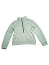 Mint Green Zip-Up Turtle Neck Sweatshirt