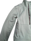 Mint Green Zip-Up Turtle Neck Sweatshirt