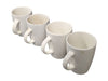 White Ceramic Mugs Mayfair&Jackson (set of 4)