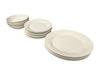 White Ceramic Plate Set Mayfair&Jackson (set of 16)