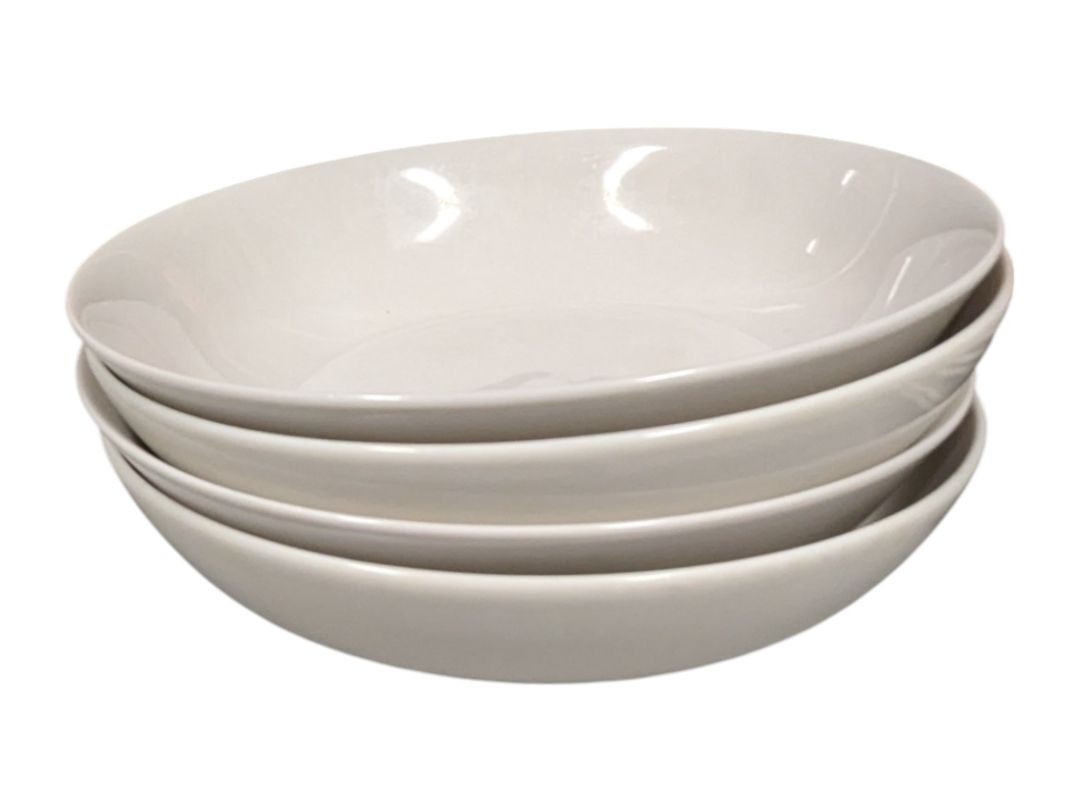 White Ceramic Plate Set Mayfair&Jackson (set of 16)