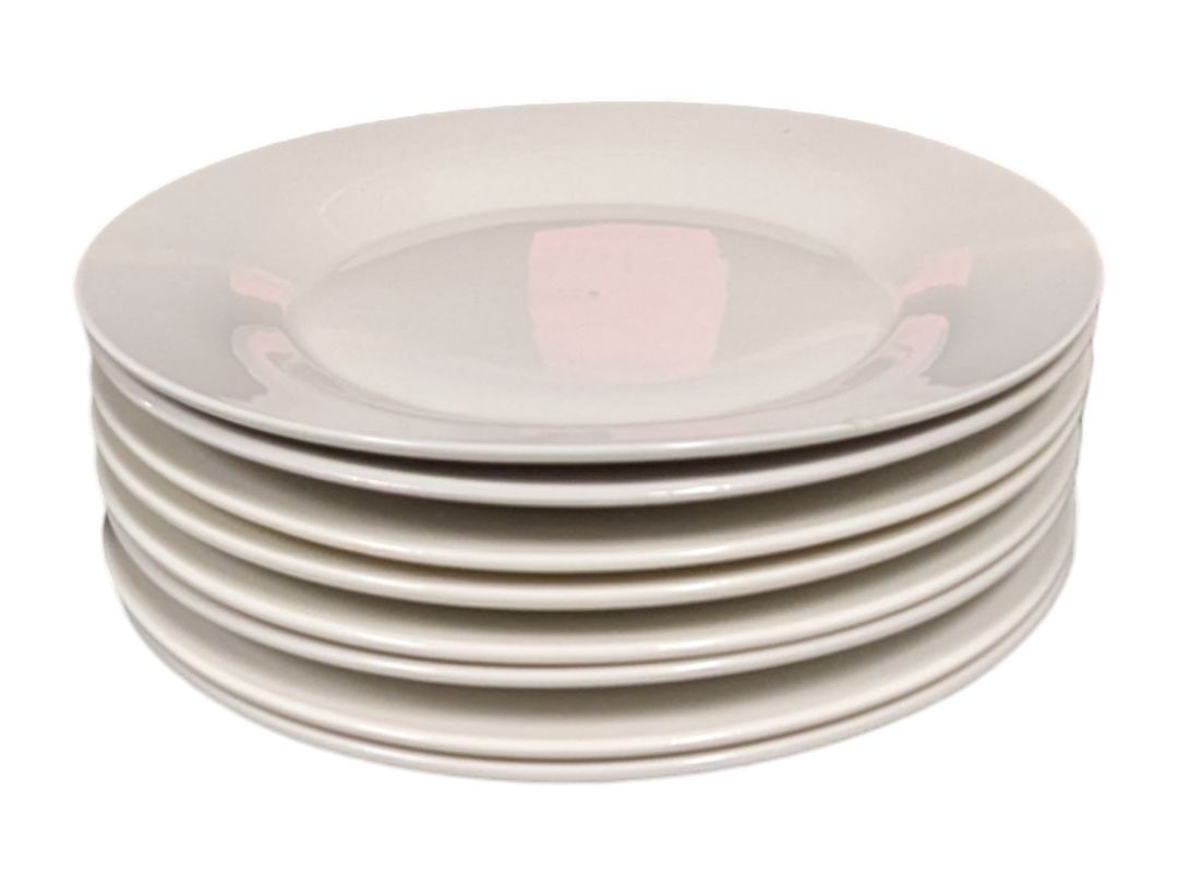 White Ceramic Plate Set Mayfair&Jackson (set of 16)