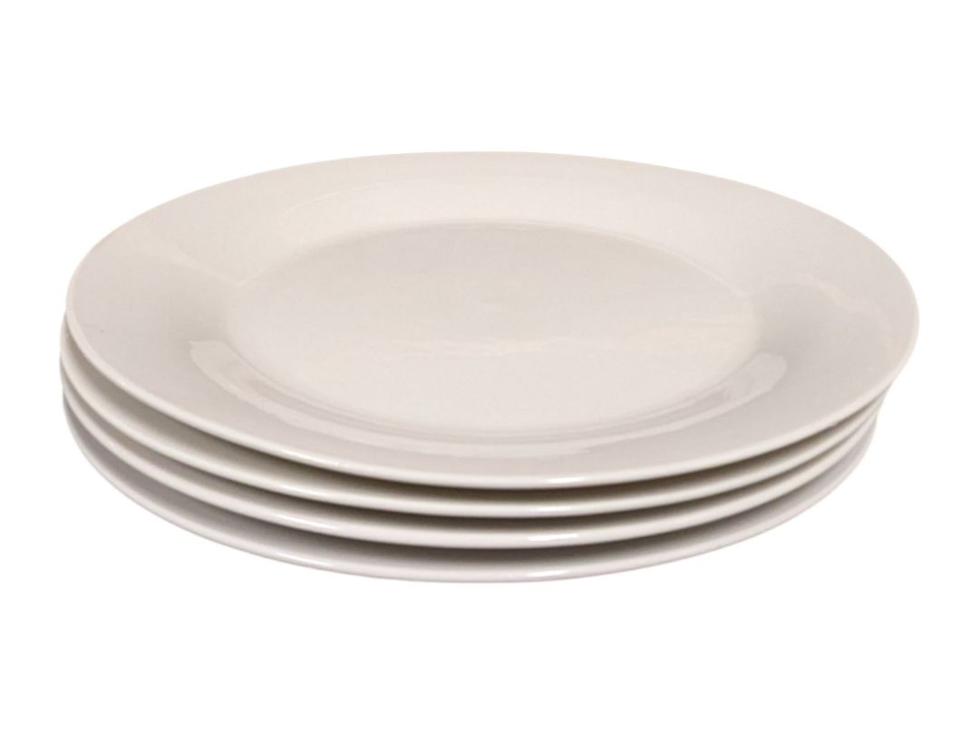 White Ceramic Plate Set Mayfair&Jackson (set of 16)