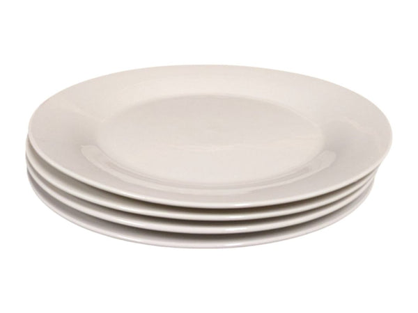 White Ceramic Plate Set Mayfair&Jackson (set of 16)