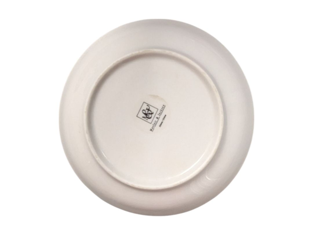 White Ceramic Plate Set Mayfair&Jackson (set of 16)