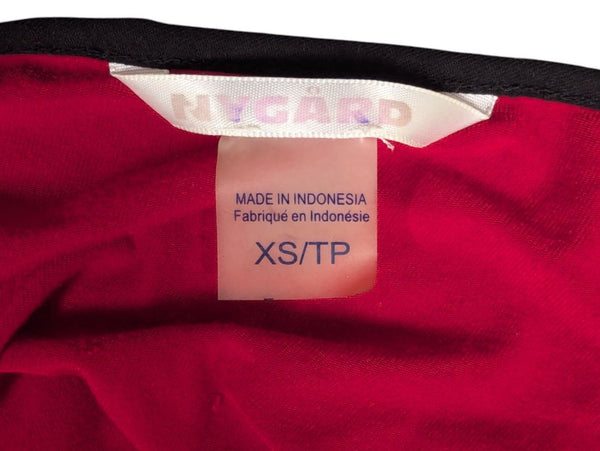 Red Shoulder Off Shirt Nygard Size XS