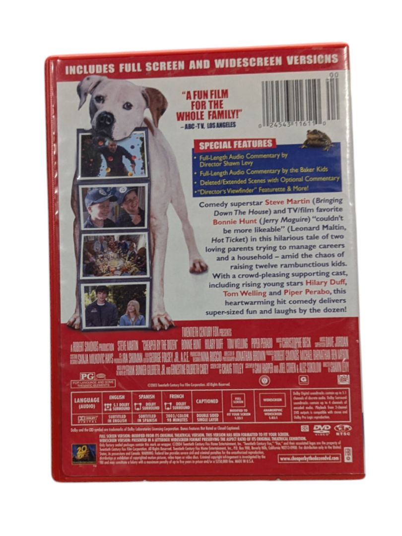 Cheaper By the Dozen DVD