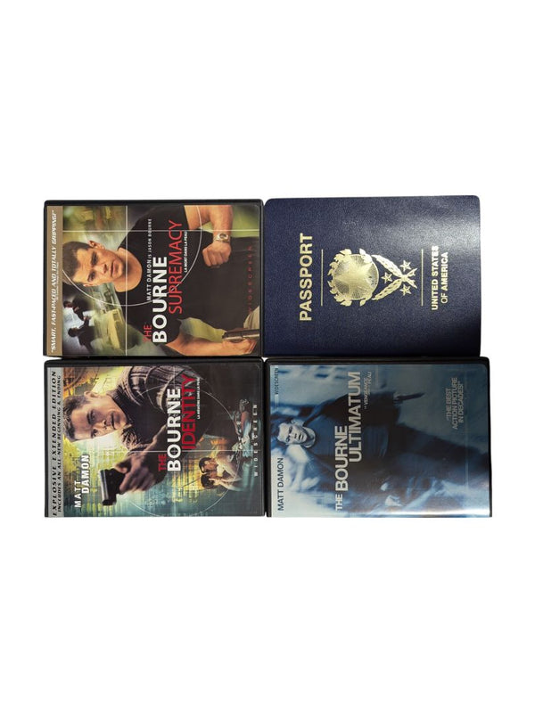 The Jason Bourne Collection 3 DVDs & Passport