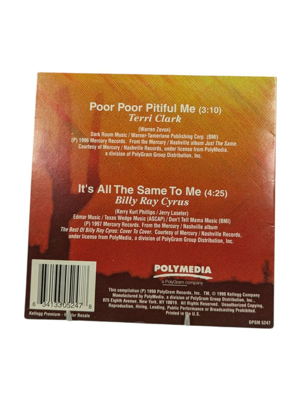 1998 Kellogg Premium Country Music Single CD Billy Ray Cyrus & Terri Clark