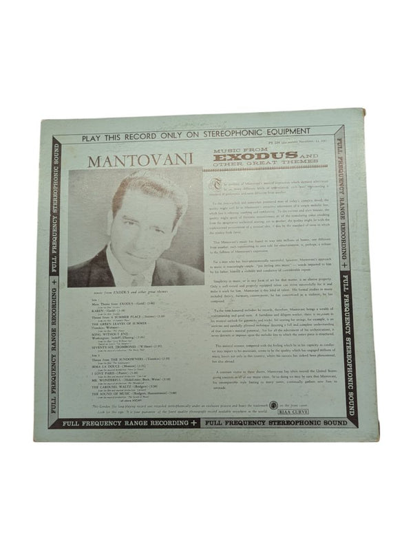 Vintage LP "Mantovani's Plays Music from Exodus"