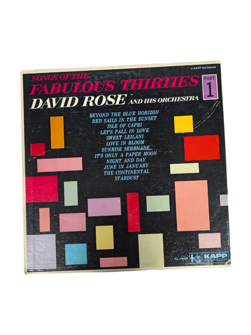 Songs of The Fabulous Thirties David Rose and His Orchestra LP