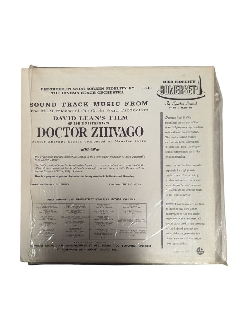 Doctor Zhivago Scores Composed by Maurice Jarre LP