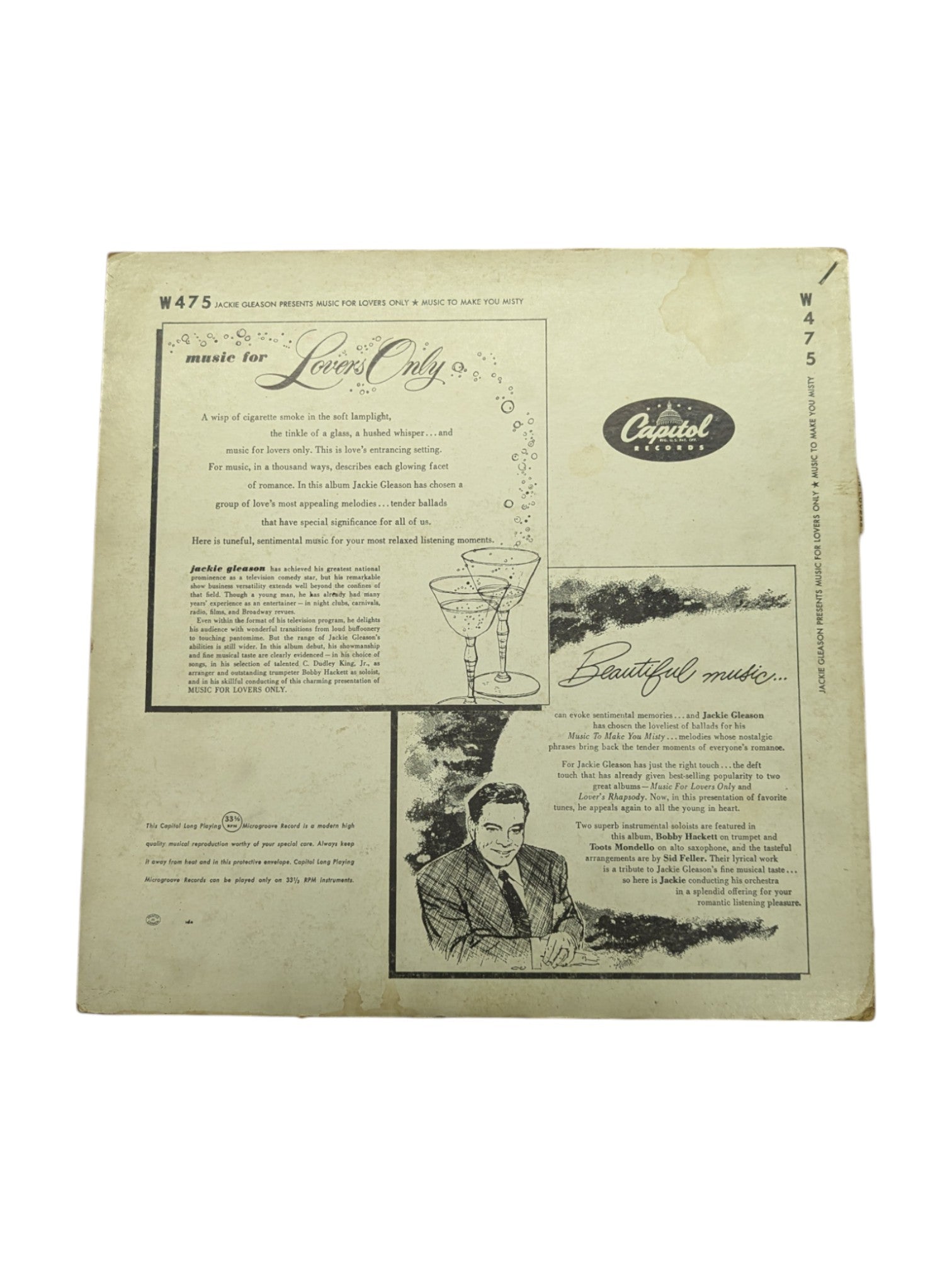 Jackie Gleason: Music for Lovers Only LP