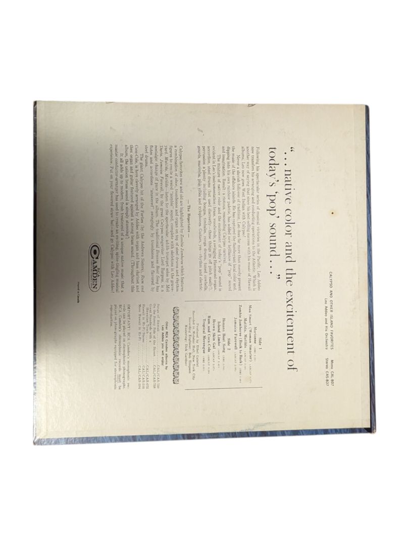 Calypso and Other Island Favorites Leo Addeo LP