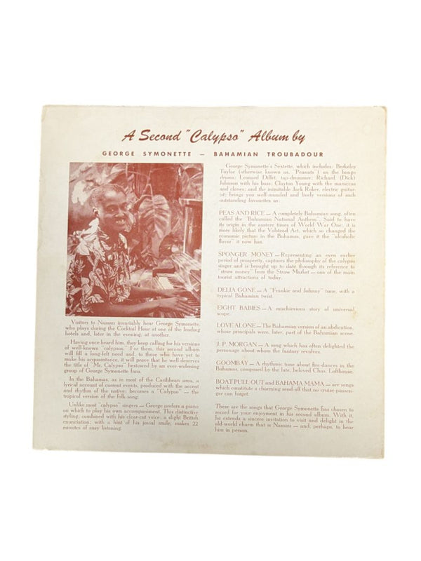 Calypso and Native Bahamian Rhythms by George Symonette LP