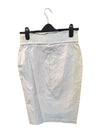 White Denim Skirt Stretchable Waist Frank Lyman Size 4