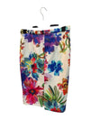 White Skirt with Flower Pattern Frank Lyman Size 4