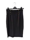 Black Stretchy Skirt with Buttons Frank Lyman Size 4
