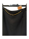 Black Short Skirt with Golden Chain Pariscope Size 6