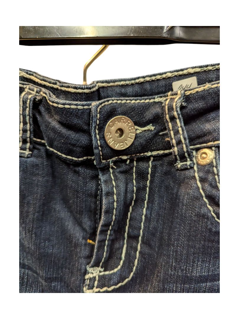 Dark Blue Mini Skirt White Lining Charreli