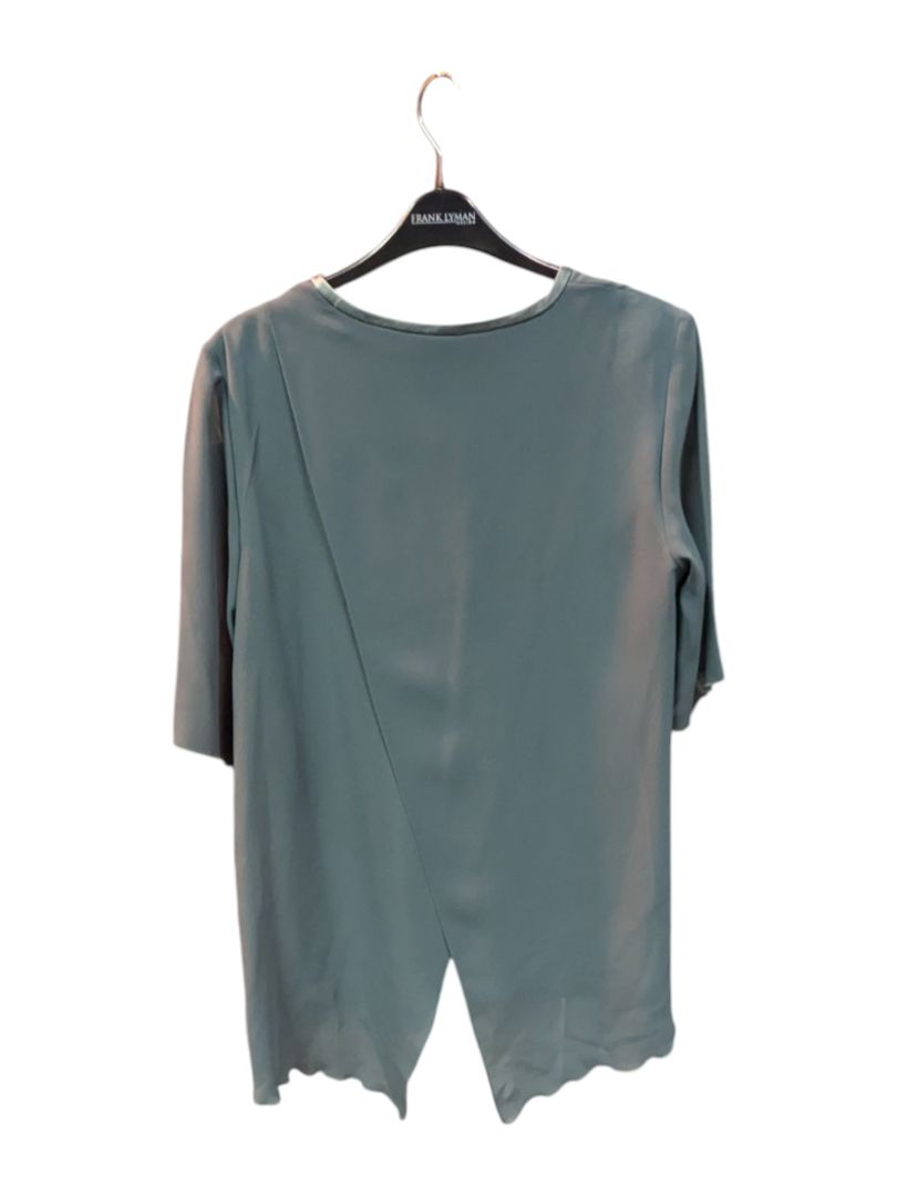 Blue Lux Blouse Mark Edwards Size 9