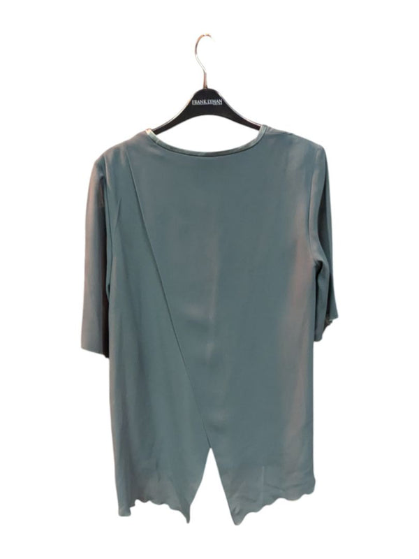 Blue Lux Blouse Mark Edwards Size 9