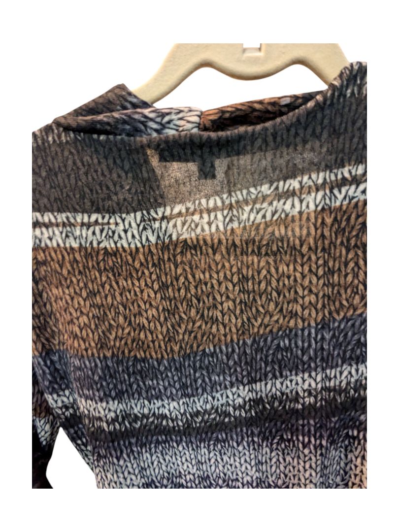 Brown and Black Drapey Shirt Miko Size S