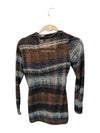 Brown and Black Drapey Shirt Miko Size S
