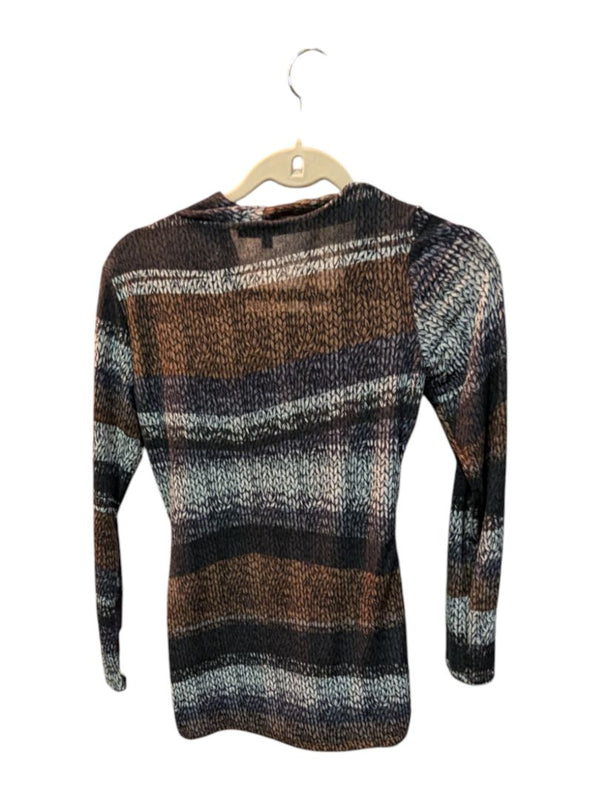 Brown and Black Drapey Shirt Miko Size S