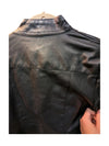 Black Pu Leather Jacket Moto Gear Size M