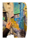Abstract Colourful Denim Jacket Dolcezza