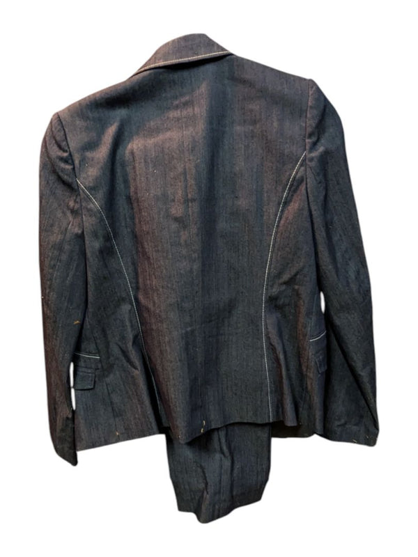 Grey Demin w/ White Lining Blazer and Trouser (set of 2) Laura Size 6