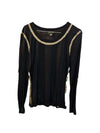 Golden Black Long-Sleeves Cartise Size M